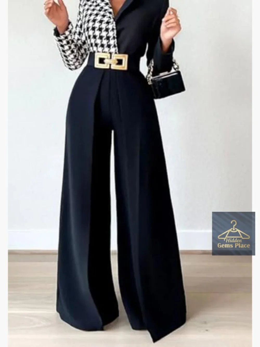Wide Leg Dress Pants High Waisted Flowy Palazzo Trousers for Work Office - Picture 2 of 7